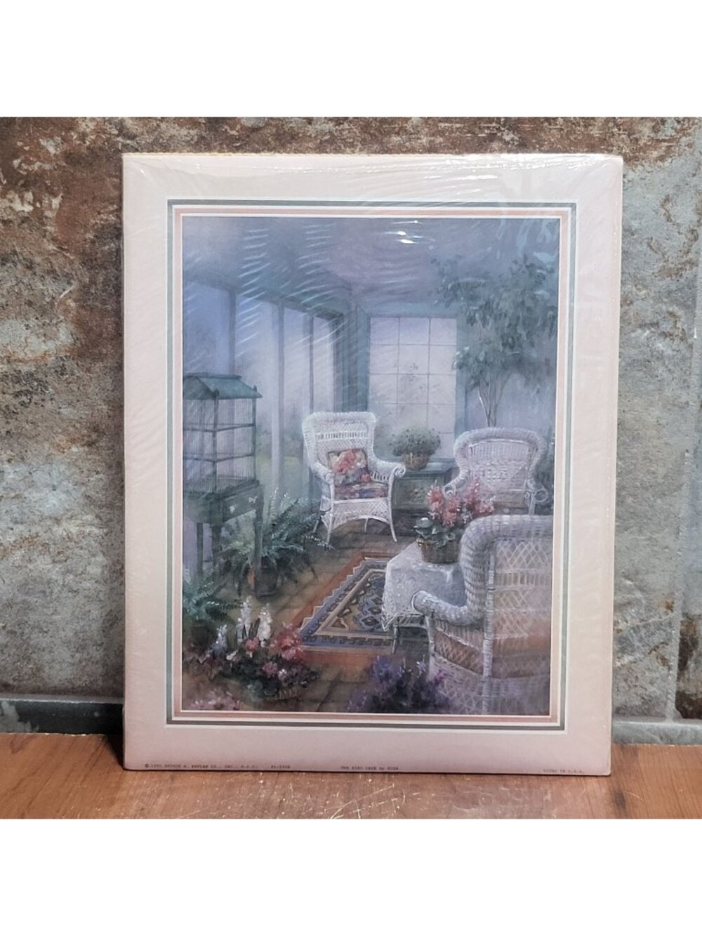 Vintage Unframed The Bird Cage Art Print 1990 Artist Yuan